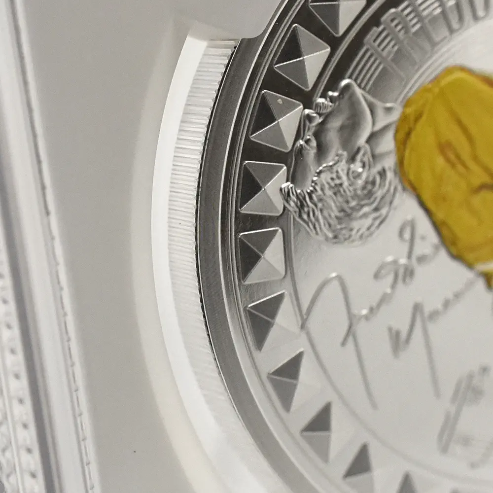 モダンコイン17：6892 イギリス 2025 チャールズ3世 ミュージックレジェンド第12弾 フレディ・マーキュリー 2ポンド1オンスカラー銀貨 ファーストリリース NGC PF70UC 箱付き