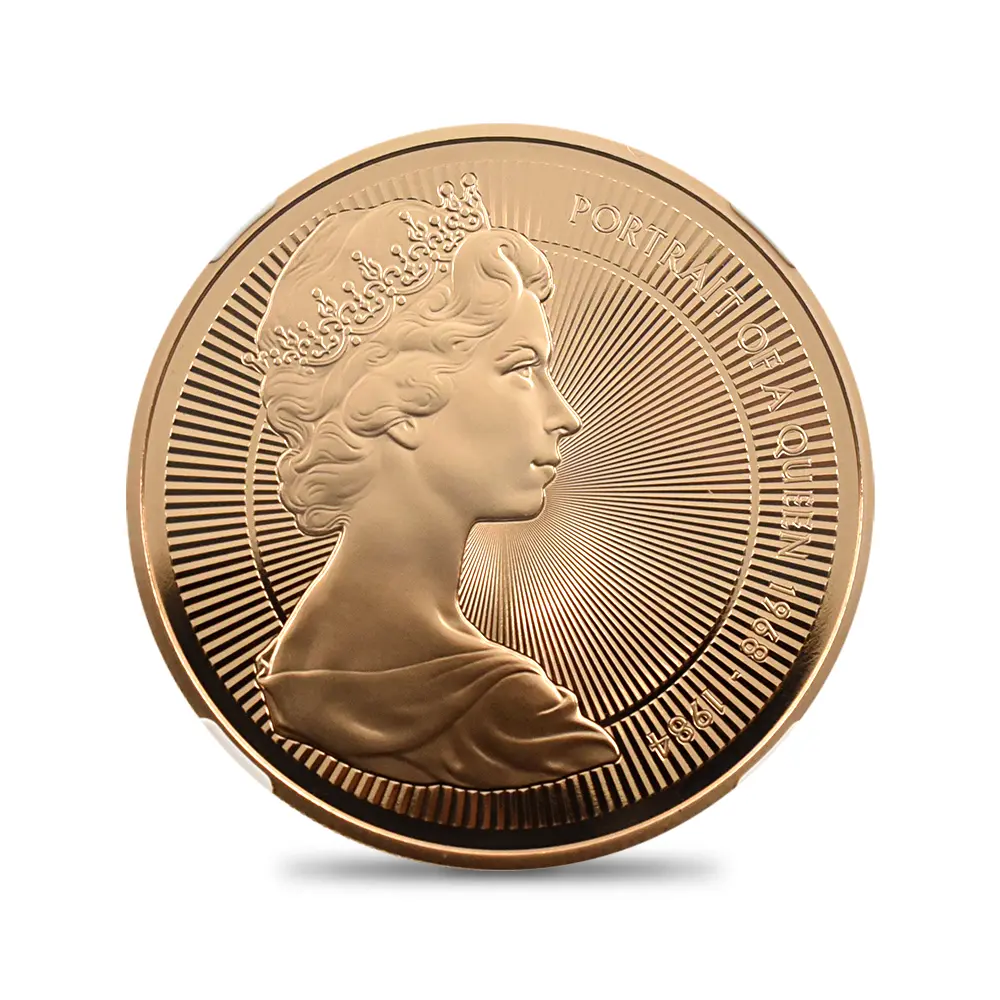 モダンコイン2:6891 イギリス 2026 チャールズ3世 エリザベス2世のコイン肖像シリーズ 第二弾 ヤングエリザベス 5ポンド金貨 ファーストリリース NGC PF70UC 箱付き