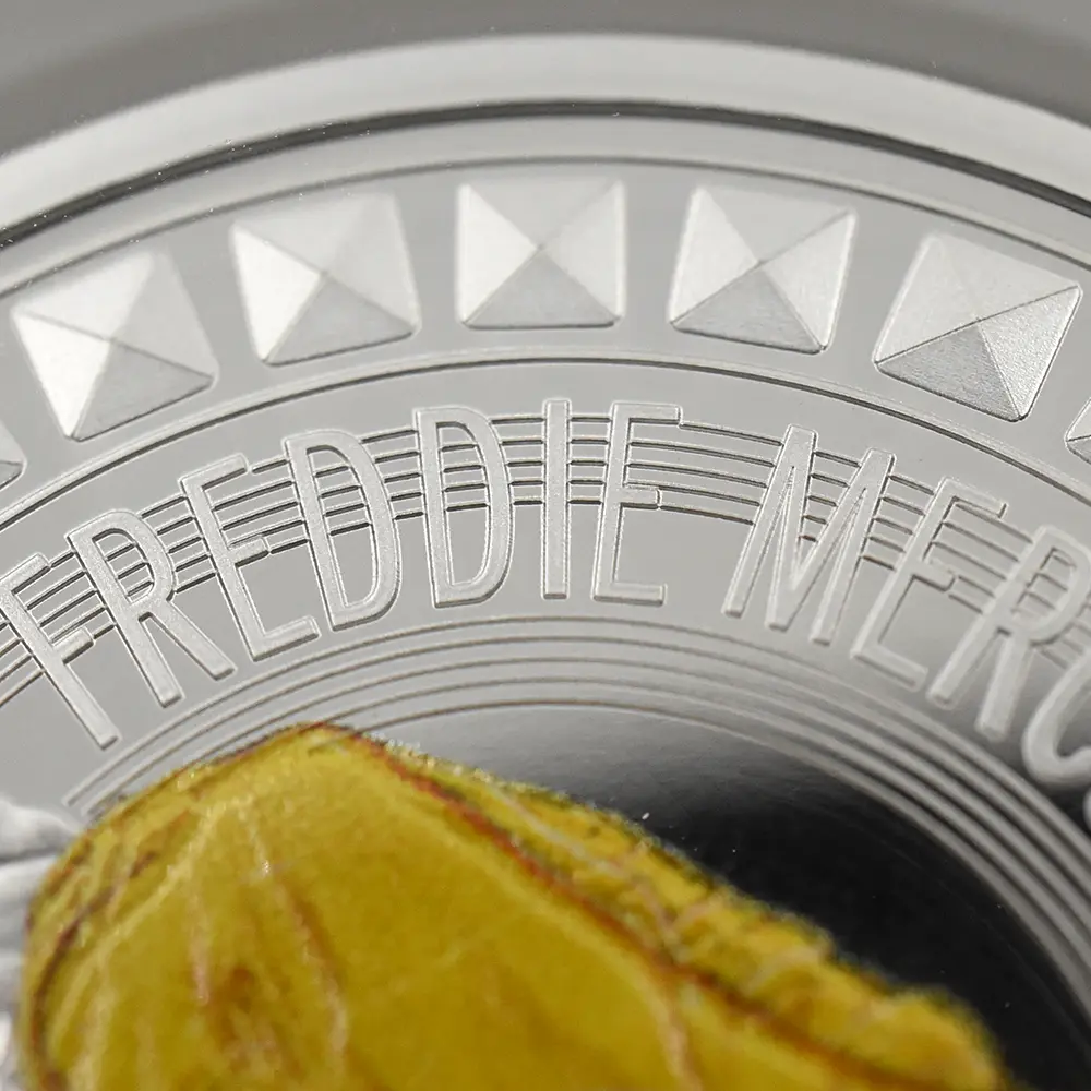 モダンコイン8:6881 イギリス 2025 チャールズ3世 ミュージックレジェンド第12弾 フレディ・マーキュリー 2ポンド1オンスカラー銀貨 NGC PF70UC 箱付き