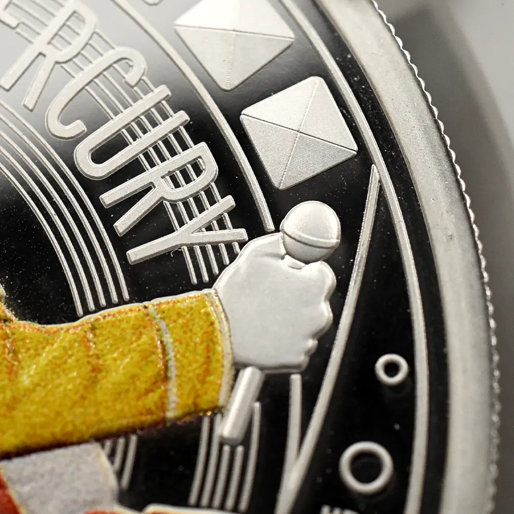 モダンコイン8：6880 イギリス 2025 チャールズ3世 ミュージックレジェンド第12弾 フレディ・マーキュリー 2ポンド1オンスカラー銀貨 NGC PF69UC 箱付き