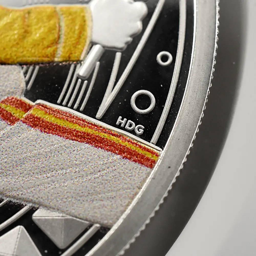 モダンコイン10：6880 イギリス 2025 チャールズ3世 ミュージックレジェンド第12弾 フレディ・マーキュリー 2ポンド1オンスカラー銀貨 NGC PF69UC 箱付き