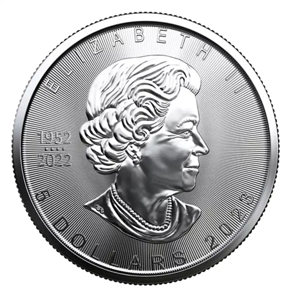 地金型s3：2682 カナダ 2023 メイプルリーフ 5ドル 1オンス 銀貨 【1枚】 (コインケース付き)