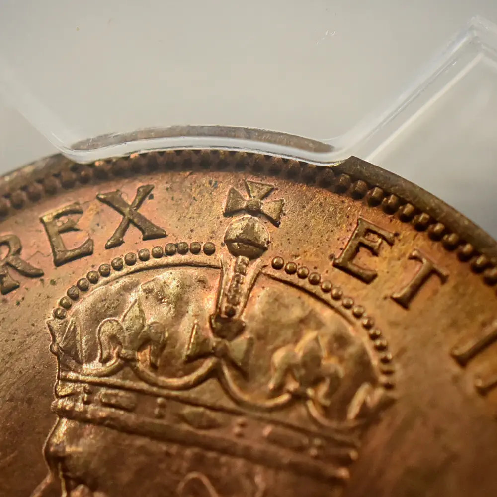 アンティークコイン7：5532 カナダ 1911 ジョージ5世 1セント銅貨 PCGS MS66RB