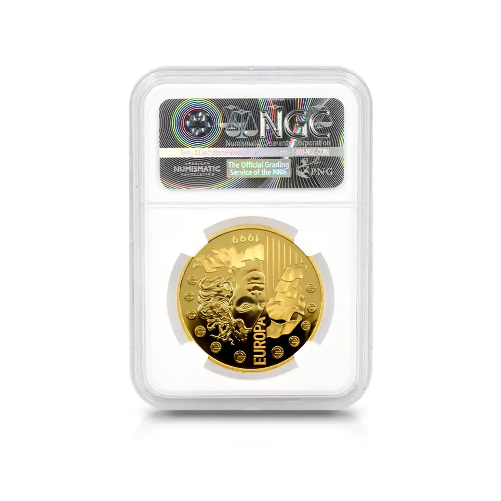 モダンコイン5：4279 フランス 1999 ヨーロッパ通貨統合記念 655.957フラン金貨 NGC PF70UC