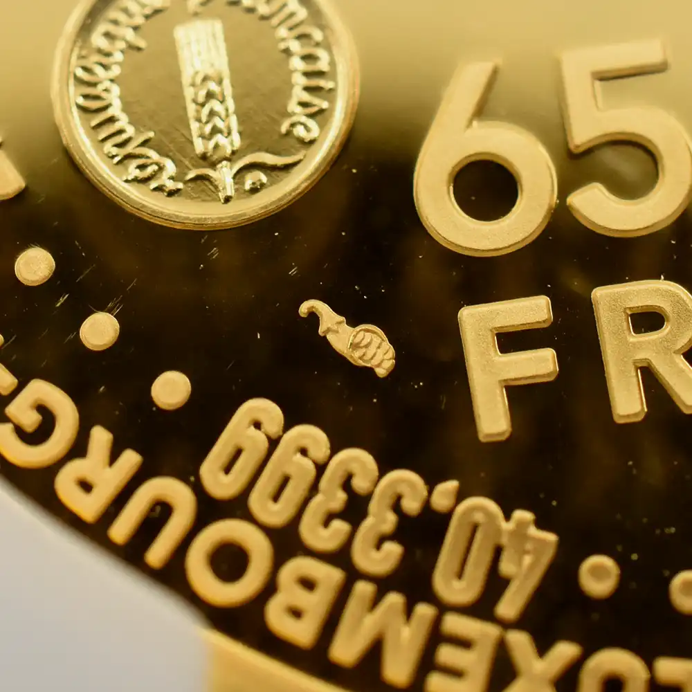モダンコイン9：4279 フランス 1999 ヨーロッパ通貨統合記念 655.957フラン金貨 NGC PF70UC