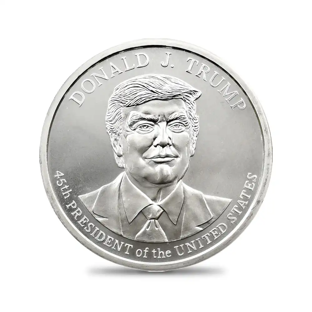 地金型2：2699 アメリカ ドナルド・J・トランプ大統領 1オンス 銀メダル 【1枚】 (コインケース付き)