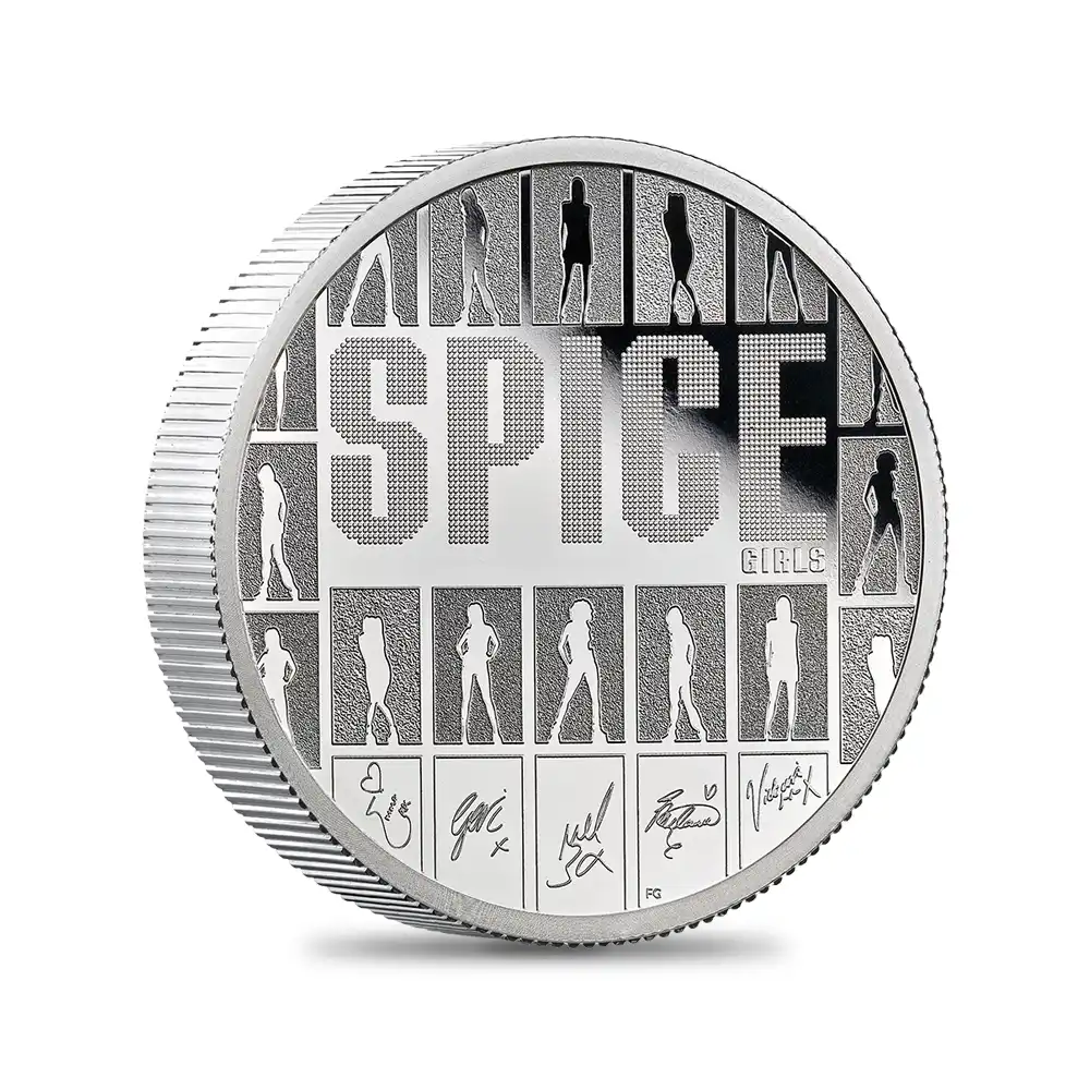 モダンコイン2:6905 イギリス 2026 チャールズ3世 ミュージックレジェンド第13弾 スパイス・ガールズ 5ポンド2オンス プルーフ銀貨 未鑑定 箱付き【ご予約承り品】