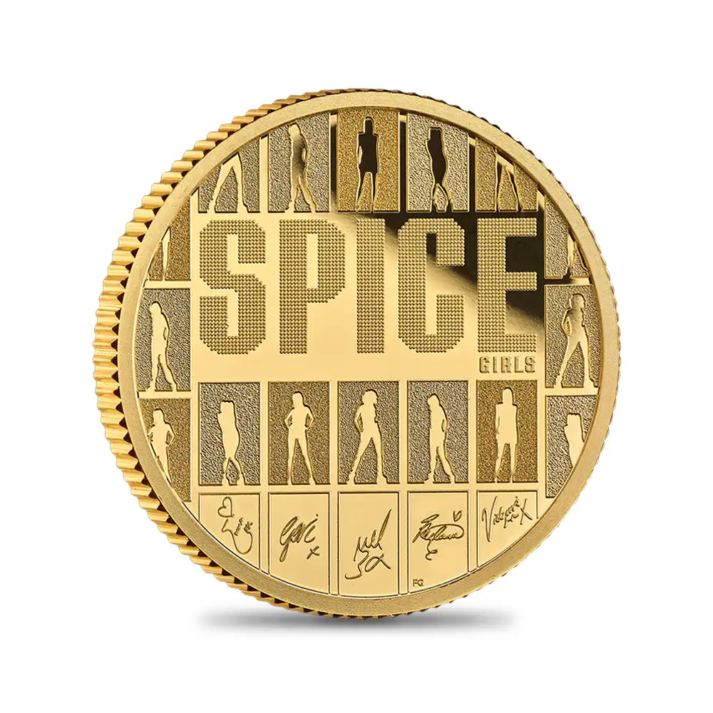 モダンコイン2：6906 イギリス 2026 チャールズ3世 ミュージックレジェンド第13弾 スパイス・ガールズ 25ポンド1/4オンス プルーフ金貨 未鑑定 箱付き【ご予約承り品】