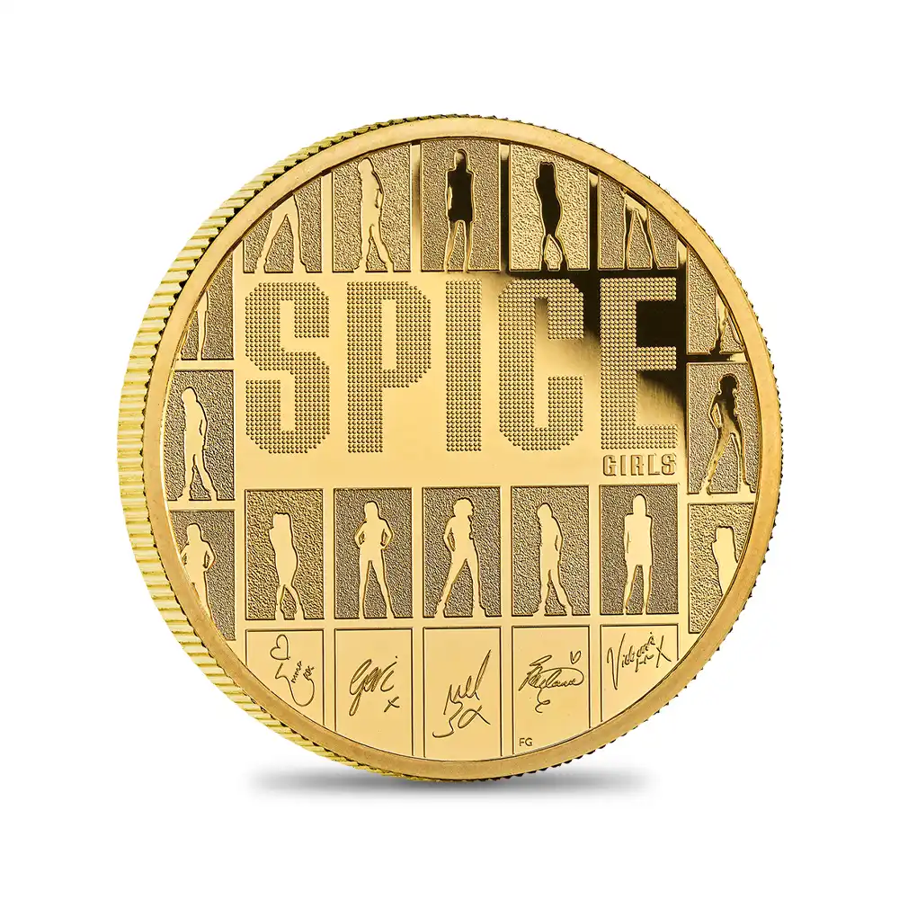 モダンコイン2:6907 イギリス 2026 チャールズ3世 ミュージックレジェンド第13弾 スパイス・ガールズ 100ポンド1オンス プルーフ金貨 未鑑定 箱付き【ご予約承り品】