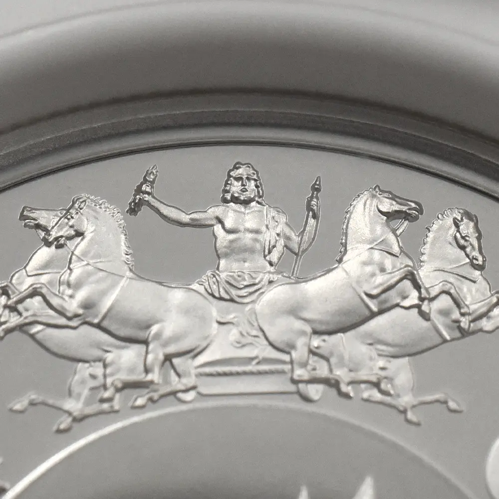 モダンコイン10：6913 イギリス 2025 チャールズ3世 ワーテルロー・メダル - 勝利 5ポンド2オンス銀貨 発行即日鑑定品 NGC PF70UC 箱付き