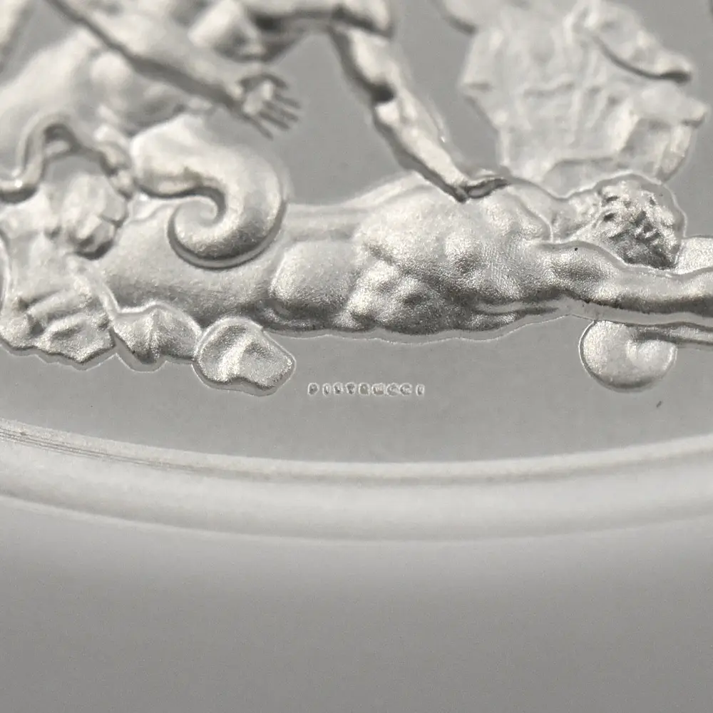 モダンコイン11：6913 イギリス 2025 チャールズ3世 ワーテルロー・メダル - 勝利 5ポンド2オンス銀貨 発行即日鑑定品 NGC PF70UC 箱付き