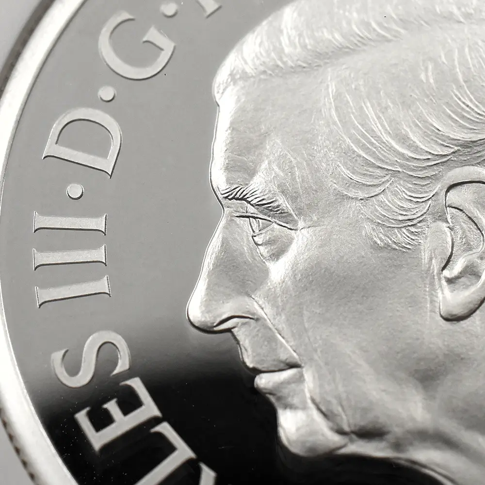 モダンコイン12：6914 イギリス 2025 チャールズ3世 ワーテルロー・メダル - 勝利 5ポンド2オンス銀貨 発行即日鑑定品 NGC PF70UC 箱付き