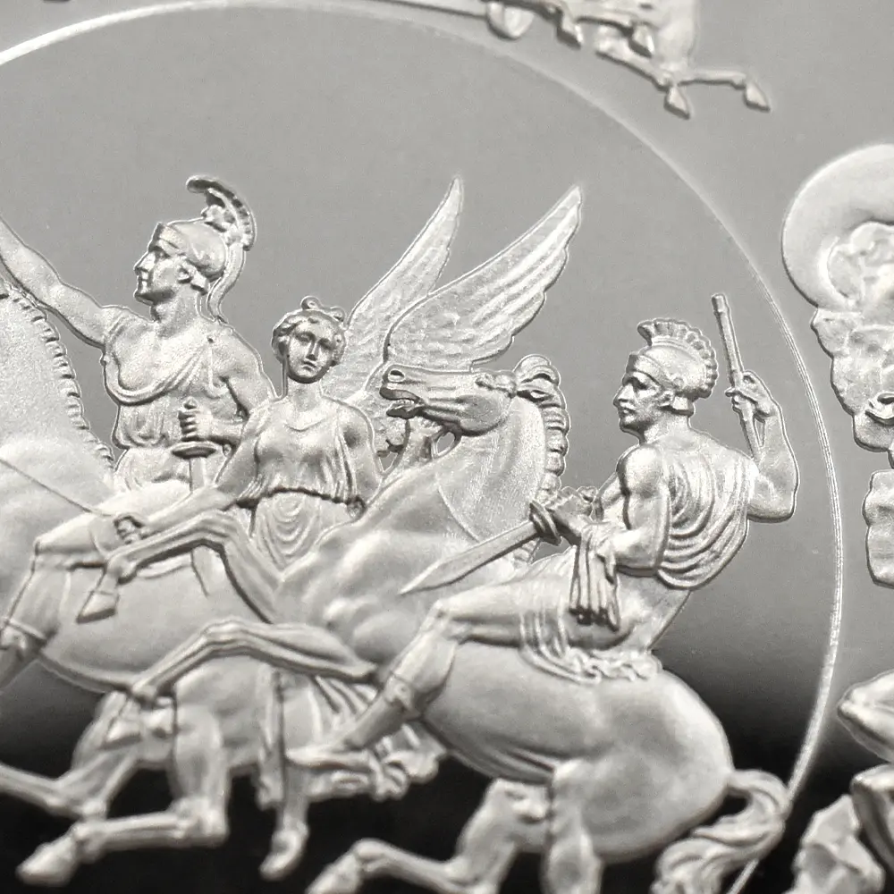 モダンコイン10：6914 イギリス 2025 チャールズ3世 ワーテルロー・メダル - 勝利 5ポンド2オンス銀貨 発行即日鑑定品 NGC PF70UC 箱付き