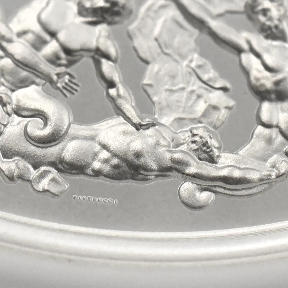 モダンコイン9：6914 イギリス 2025 チャールズ3世 ワーテルロー・メダル - 勝利 5ポンド2オンス銀貨 発行即日鑑定品 NGC PF70UC 箱付き