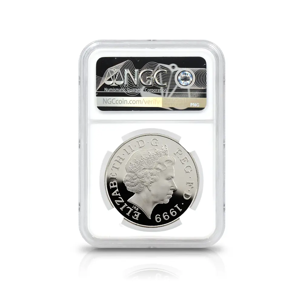 モダンコイン5：6915 イギリス 1999 エリザベス2世 ダイアナ妃追悼記念 5ポンド銀貨 NGC PF69UC