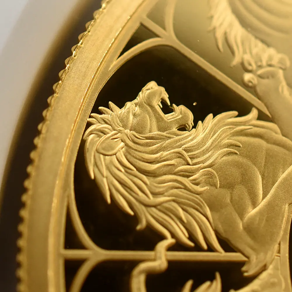 クイーンズビースト13:6922 イギリス 2021 エリザベス2世 クイーンズビースト コンプリーター 英国王室の十大守護獣 200ポンド2オンス金貨 ファーストリリース NGC PF70UC 箱付き