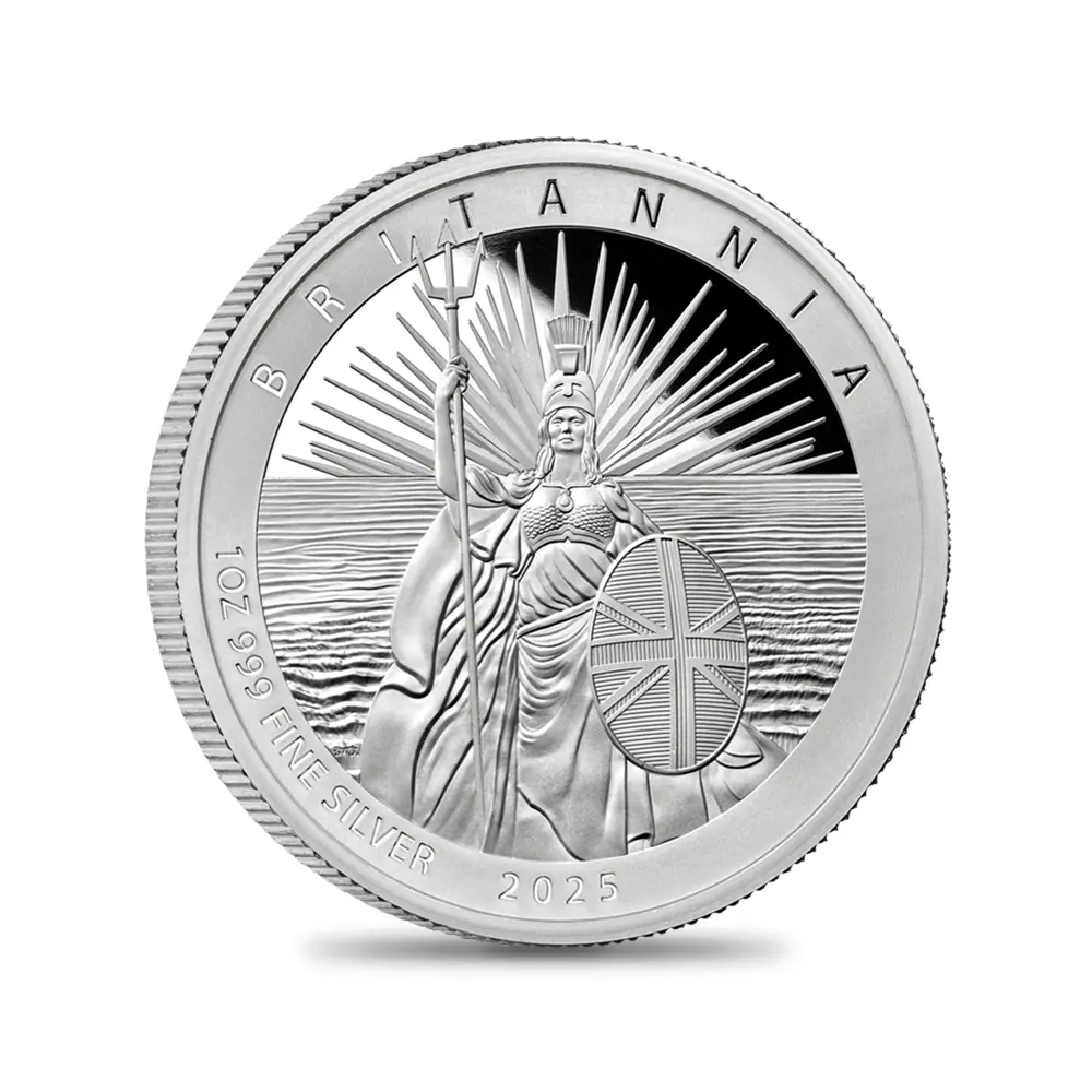 モダンコイン2：5600 2025 チャールズ3世 ブリタニア 2ポンド1オンスプルーフ銀貨 未鑑定 箱付き【ご予約承り品】