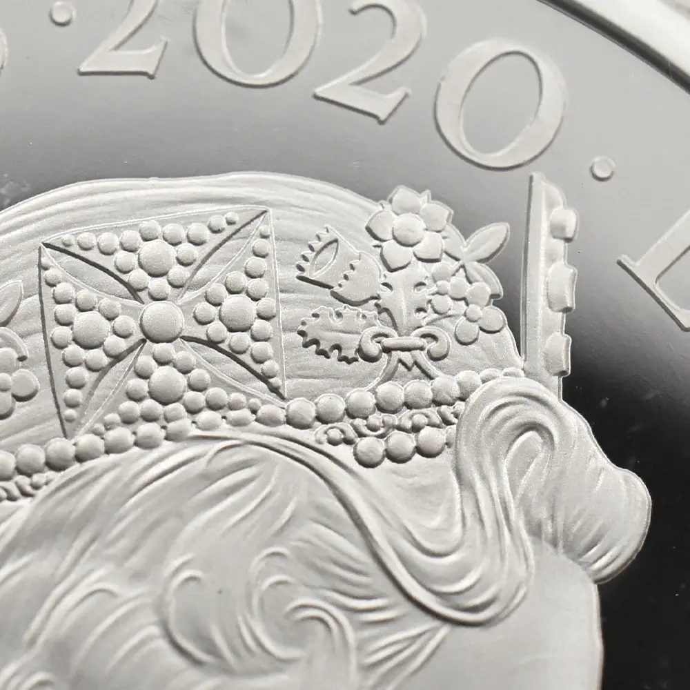 モダンコイン11:6920 イギリス 2020 エリザベス2世 スリーグレーセス 5ポンド2オンス銀貨 ファーストリリース NGC PF70UC