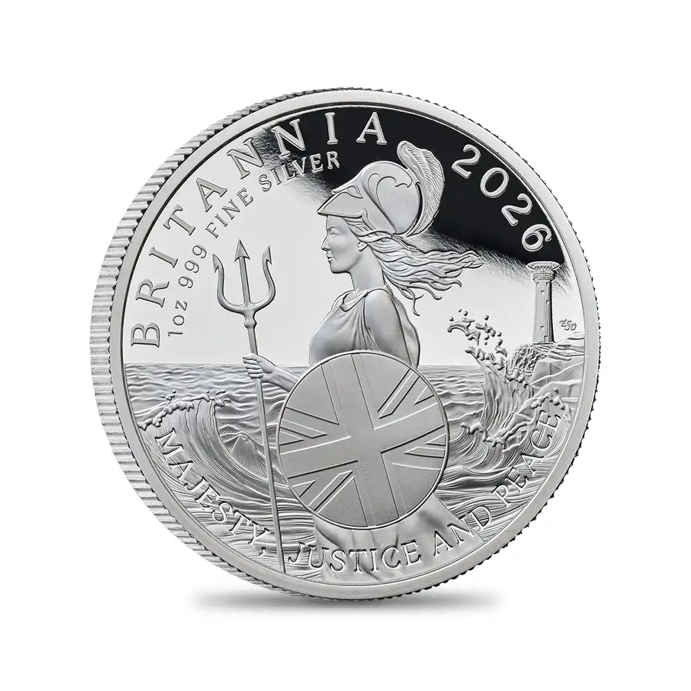 モダンコイン2：6932 イギリス 2026 チャールズ3世 ブリタニア 2ポンド1オンス プルーフ銀貨 未鑑定 箱付き【ご予約承り品】