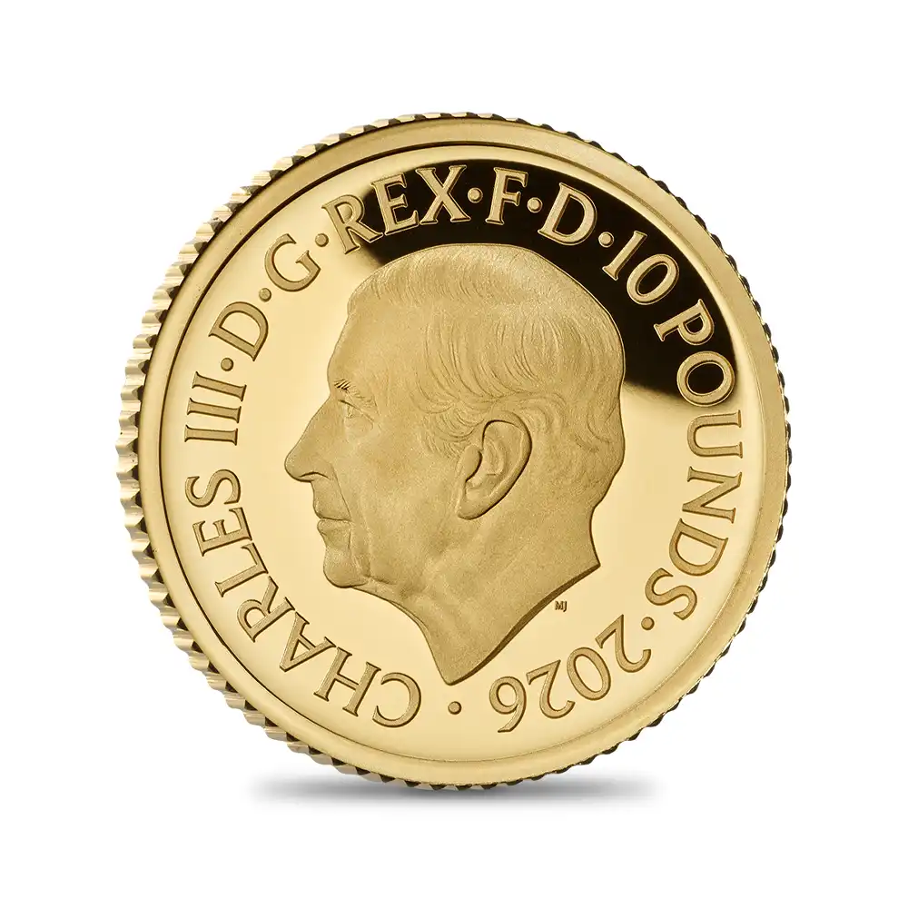 モダンコイン3：6935 イギリス 2026 チャールズ3世 ブリタニア 10ポンド1/10オンス プルーフ金貨 未鑑定 箱付き【ご予約承り品】