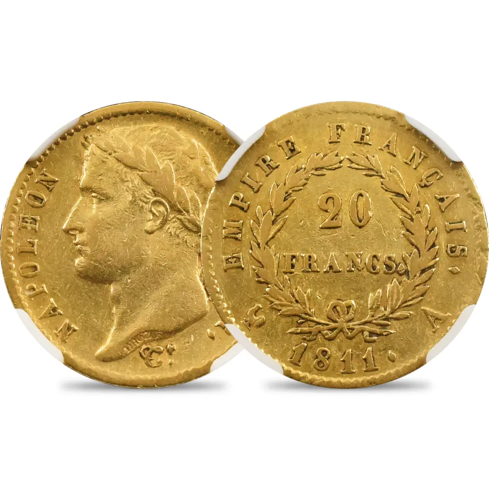 NGC AU55 ナポレオン3世20Fr金貨 1868A フランス 1811A ナポレオン1世