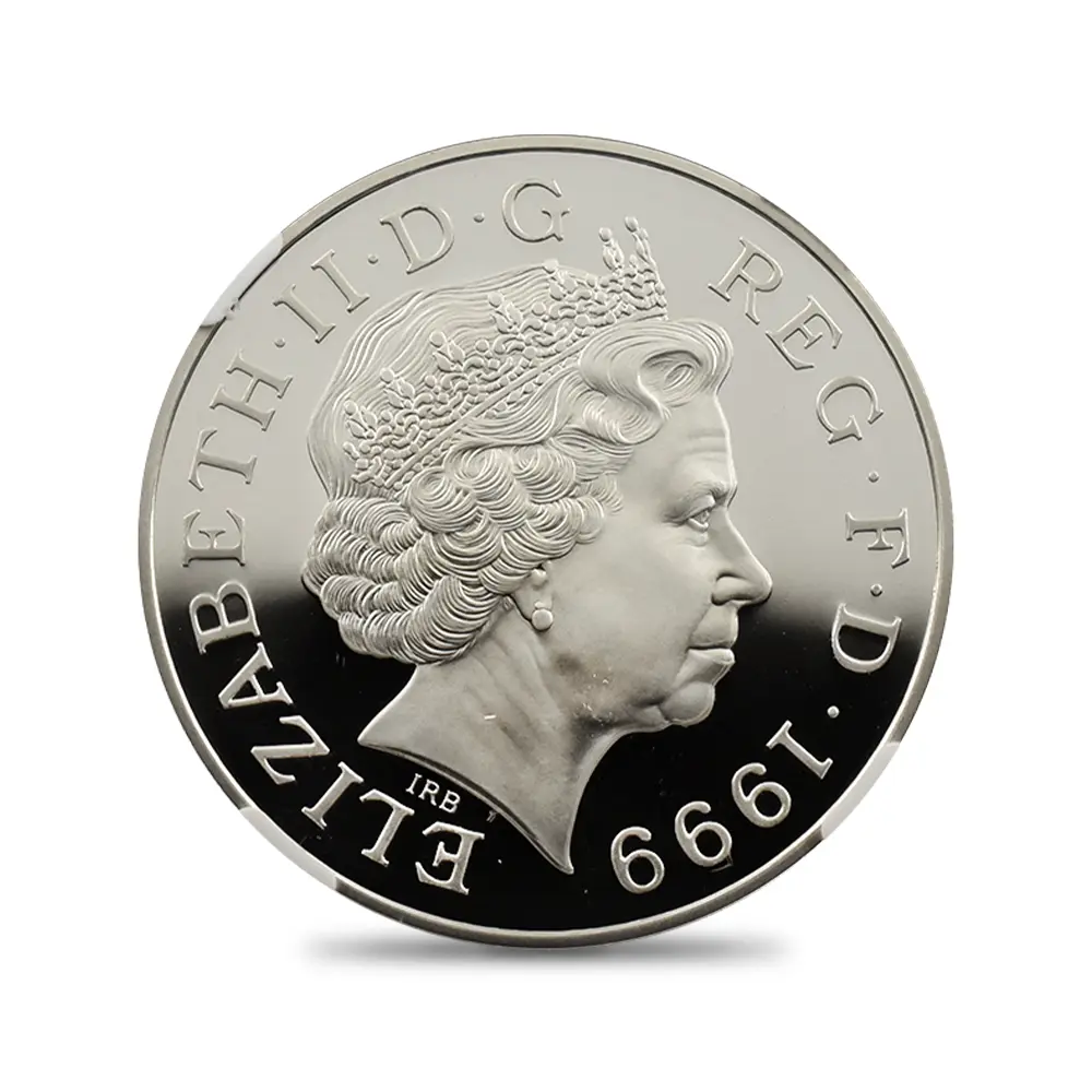 モダンコイン3:6919 イギリス 1999 エリザベス2世 ダイアナ妃追悼記念 5ポンド銀貨 NGC PF69UC