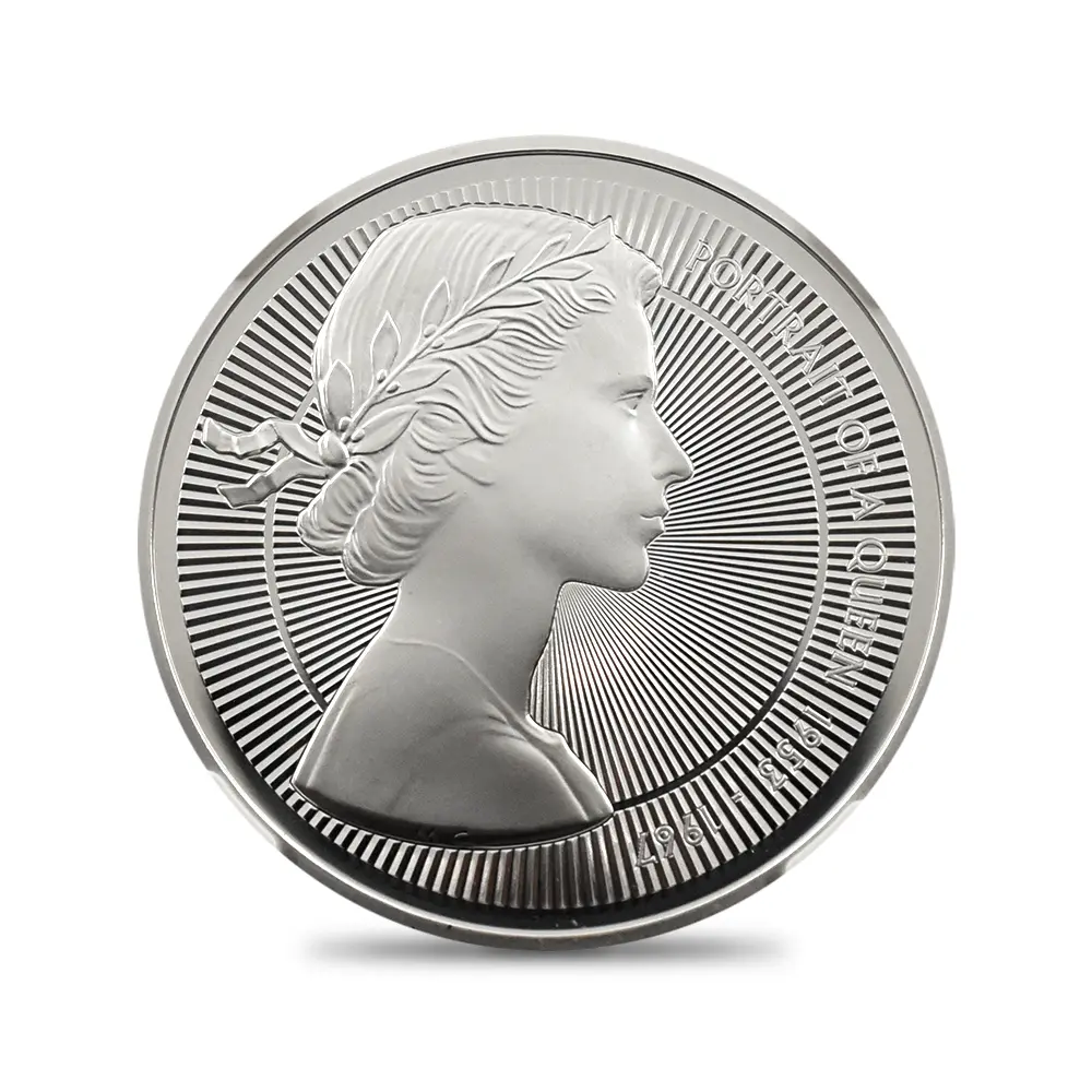 モダンコイン2：6945 イギリス 2026 チャールズ3世 エリザベス2世のコイン肖像シリーズ 第一弾 ヤングヤングエリザベス 5ポンド銀貨  NGC PF66UC チャールズ3世ラベル 箱付き