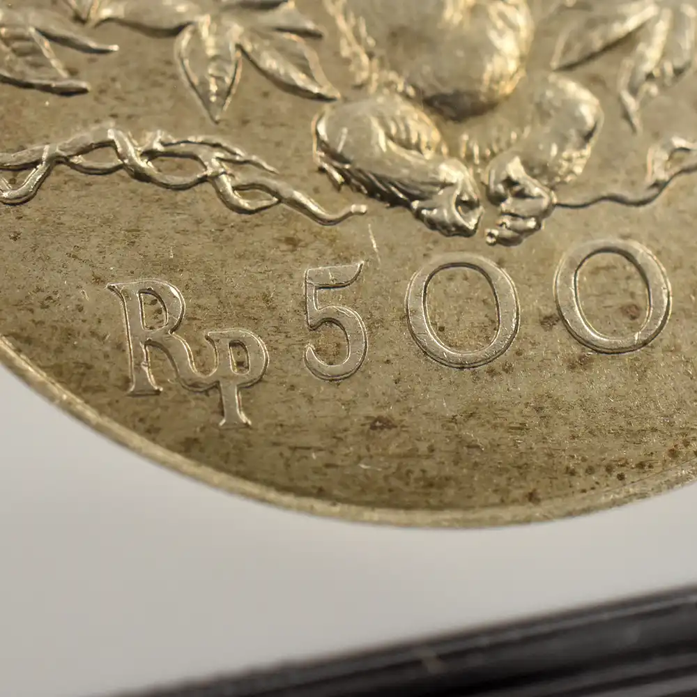 モダンコイン9：4302 インドネシア 1974 野生生物保護シリーズ オランウータン 5000ルピア銀貨 NGC MS65