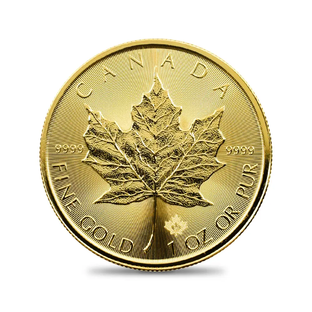 地金型2：4303 カナダ 2020 エリザベス2世 メイプルリーフ 50ドル 1オンス 金貨 【1枚】