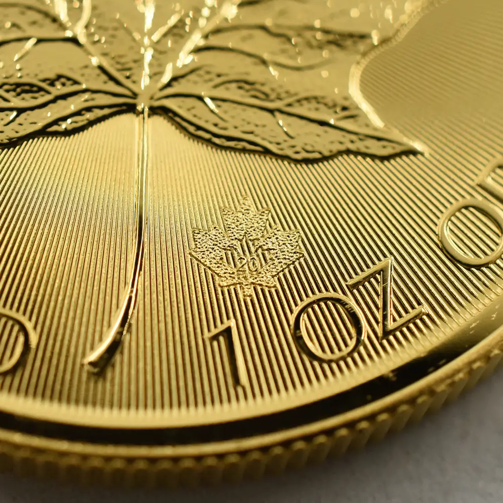 地金型5：4303 カナダ 2020 エリザベス2世 メイプルリーフ 50ドル 1オンス 金貨 【1枚】