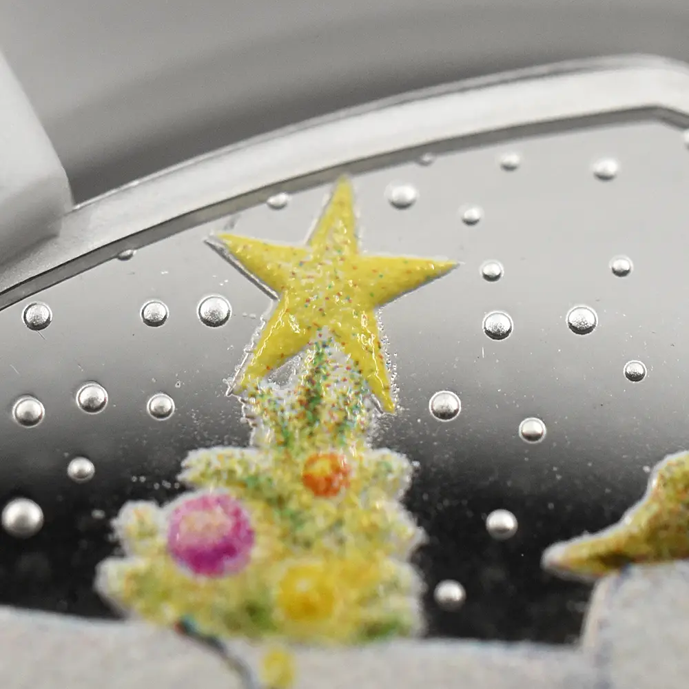 モダンコイン10：6947 イギリス 2025 チャールズ3世 スノーマン 50ペンスカラー銀貨 ファーストリリース NGC PF70UC チャールズ3世ラベル 箱付き