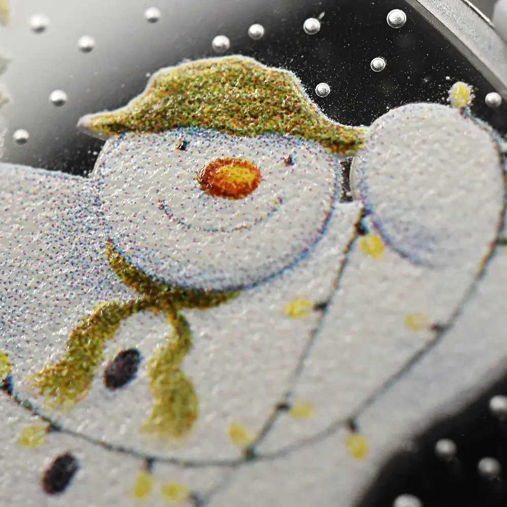 モダンコイン11：6947 イギリス 2025 チャールズ3世 スノーマン 50ペンスカラー銀貨 ファーストリリース NGC PF70UC チャールズ3世ラベル 箱付き