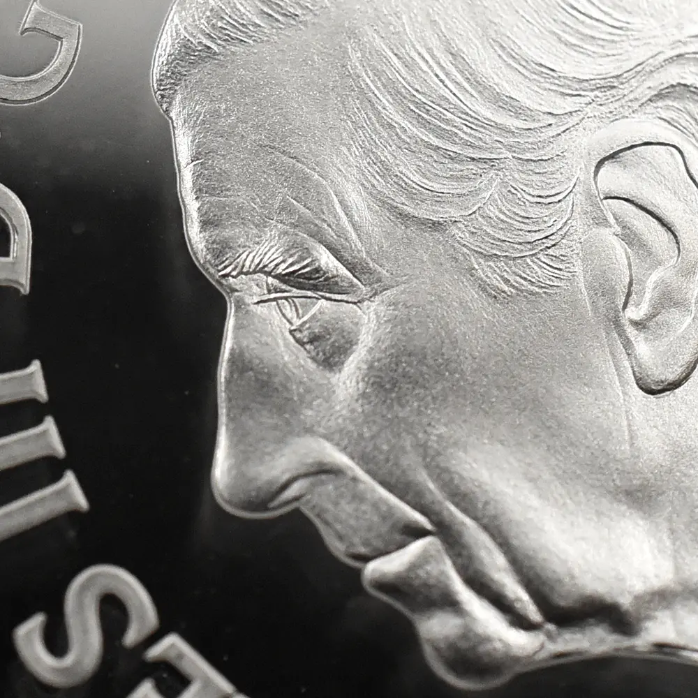 モダンコイン13：6947 イギリス 2025 チャールズ3世 スノーマン 50ペンスカラー銀貨 ファーストリリース NGC PF70UC チャールズ3世ラベル 箱付き