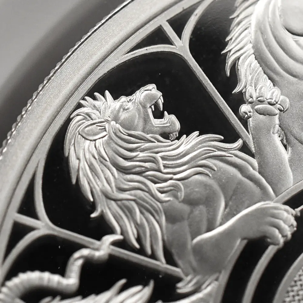 モダンコイン13:6949 イギリス 2021 エリザベス2世 クイーンズビースト コンプリーター 英国王室の十大守護獣 2ポンド1オンス銀貨 NGC PF70UC 箱付き