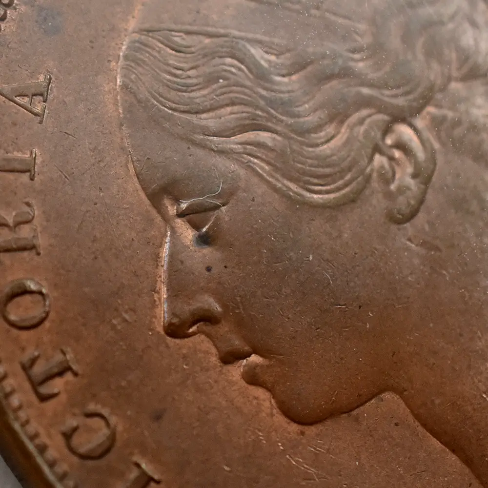 アンティークコイン7:6948 イギリス 1841 ヴィクトリア女王 ブリタニア 1ペニー銅貨 NGC MS63BN NO COLON