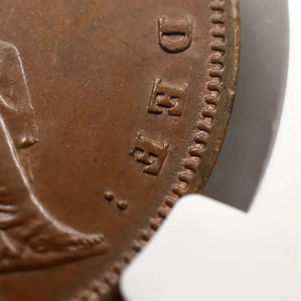 アンティークコイン13:6948 イギリス 1841 ヴィクトリア女王 ブリタニア 1ペニー銅貨 NGC MS63BN NO COLON