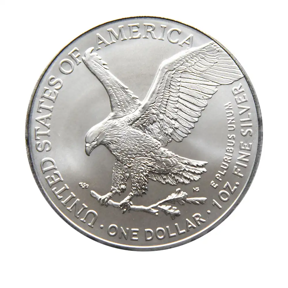地金型3：2660 アメリカ 2023 イーグル 1ドル 1オンス 銀貨 【5枚】 (コインケース付き)