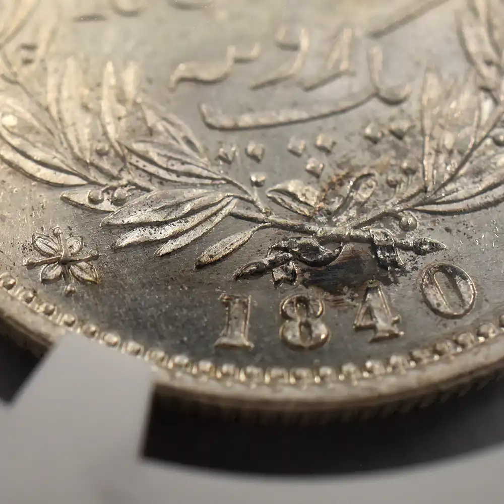 アンティークコイン13：4310 英領インド 1840B&C ヴィクトリア女王 1ルピー銀貨 NGC MS62 S&W-3.33 TYPE A/1