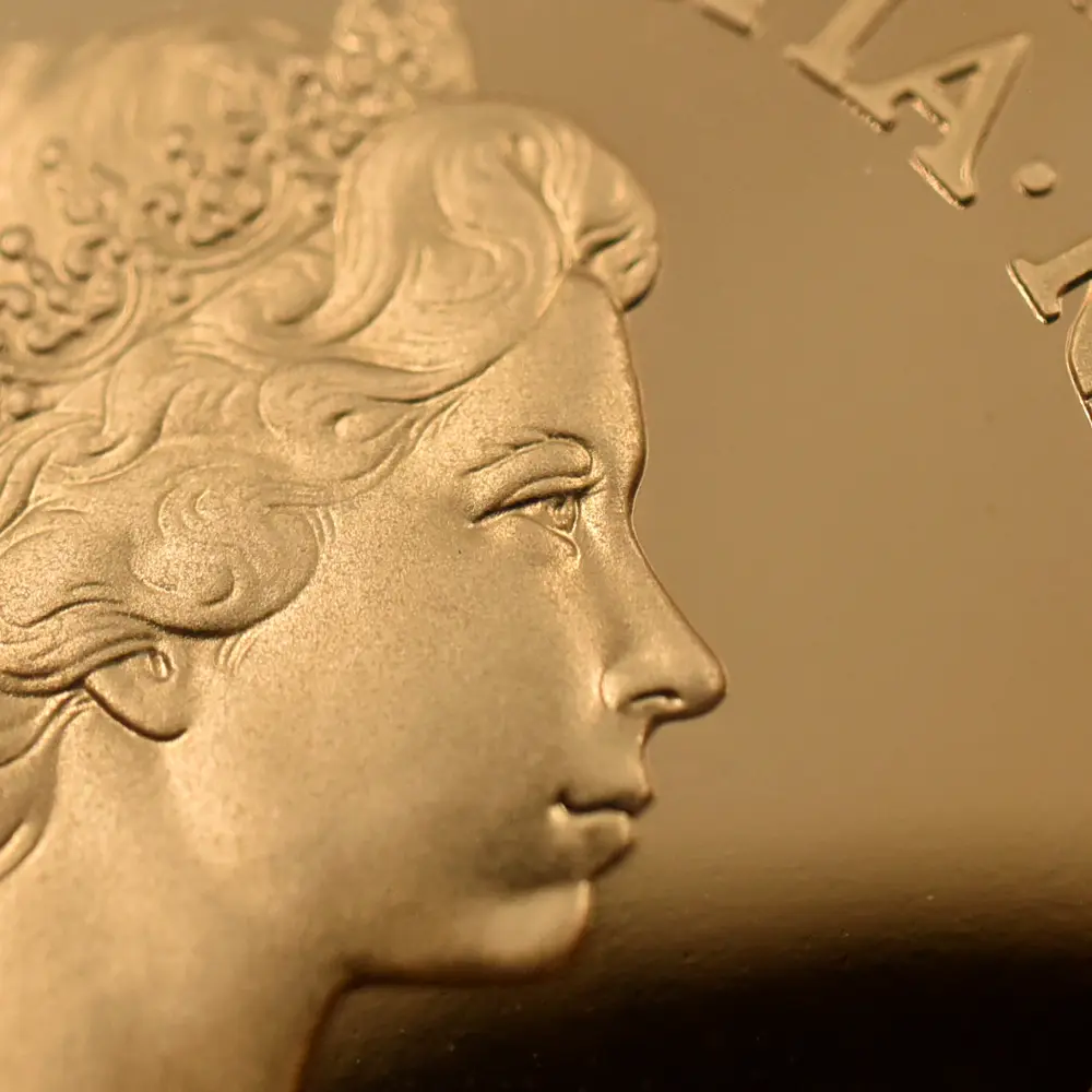 モダンコイン11:6950 イギリス 1982 エリザベス2世 ヤングエリザベス 聖ジョージ竜退治 5ソブリン 金貨 NGC PF70UC