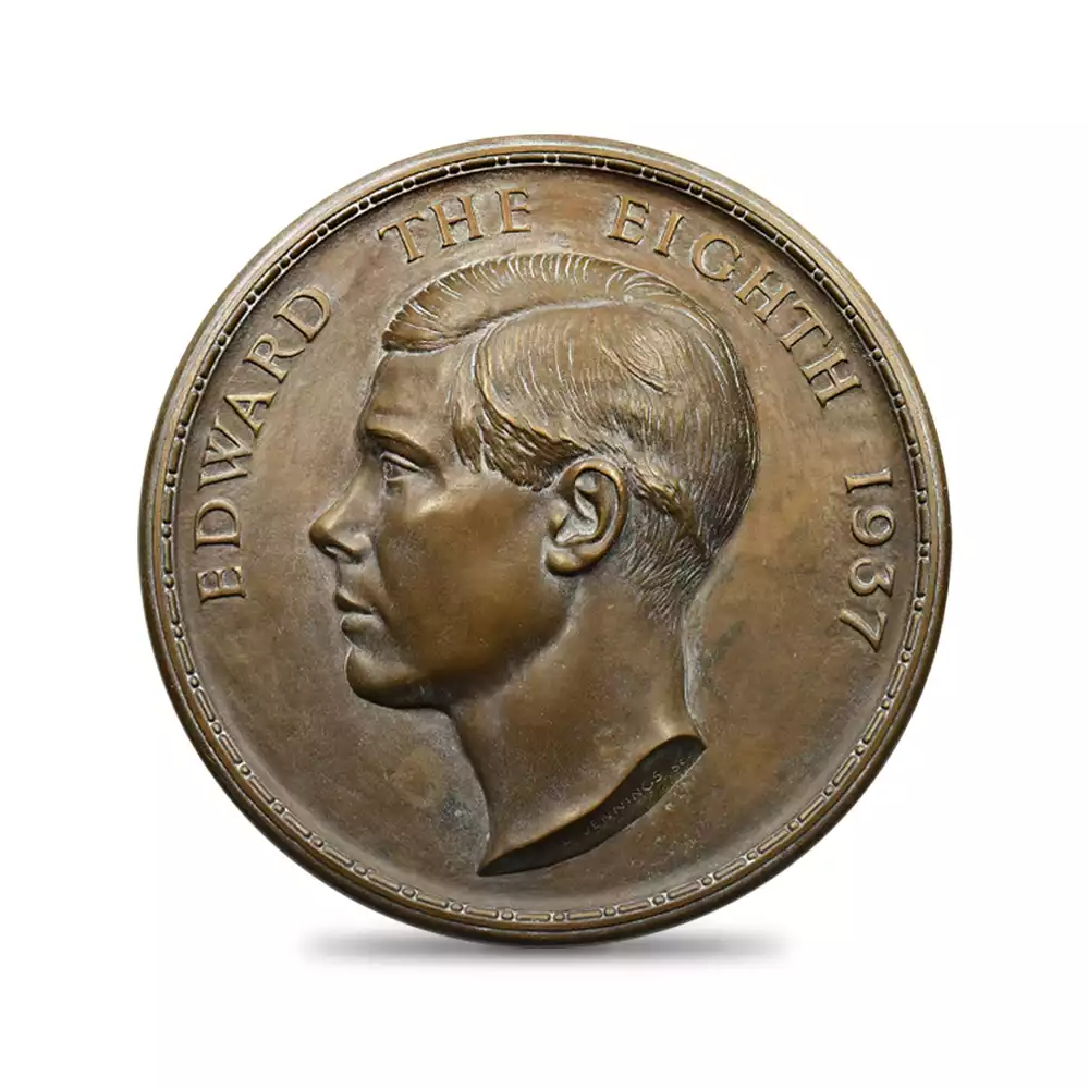 ケース・備品・その他2：2726 1937 エドワード8世 即位記念 銅製ハイレリーフ