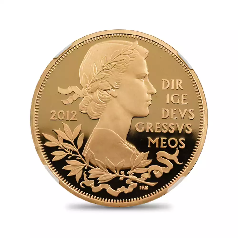 モダンコイン2：6952 2012 エリザベス2世 即位60周年記念 ダイアモンドジュビリー 5ポンド金貨 NGC PF70UC