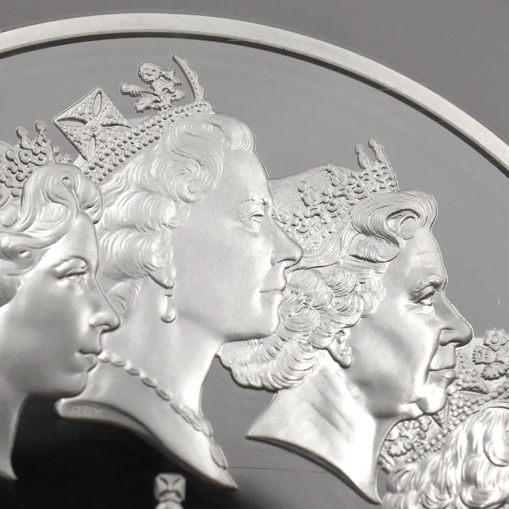 モダンコイン8：6955 イギリス 2015 エリザベス2世 最長在位記念 10ポンド5オンス銀貨 ファースト500ストラック NGC PF70UC 付属品付き