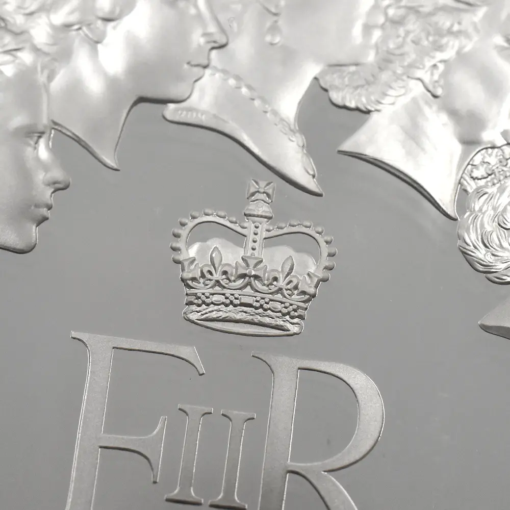 モダンコイン12：6955 イギリス 2015 エリザベス2世 最長在位記念 10ポンド5オンス銀貨 ファースト500ストラック NGC PF70UC 付属品付き