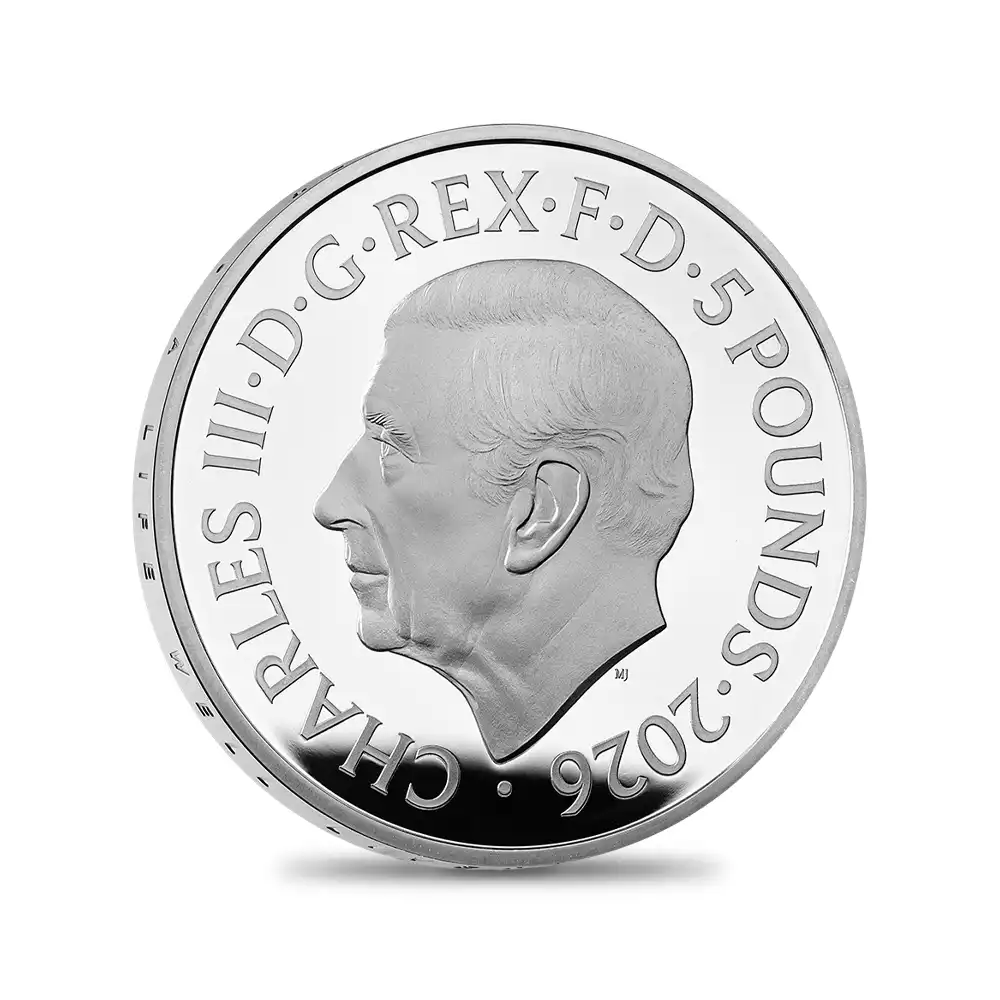 モダンコイン3：6962 【鑑定オプション無し】イギリス 2026 チャールズ3世 エリザベス2世生誕100周年記念 5ポンド プルーフ銀貨 未鑑定 箱付き【ご予約承り品・納期約3~4か月】