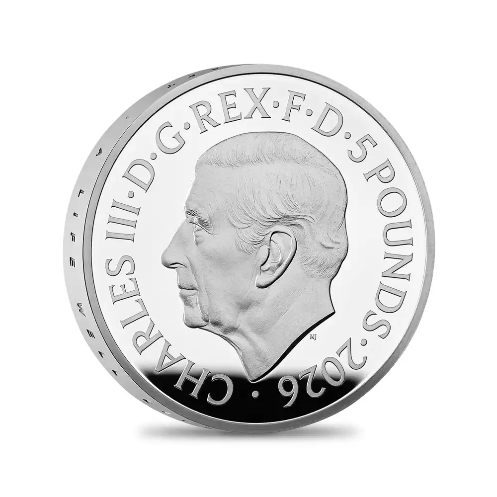 モダンコイン3：6963 【鑑定オプション無し】イギリス 2026 チャールズ3世 エリザベス2世生誕100周年記念 5ポンド プルーフピエフォー銀貨 未鑑定 箱付き【ご予約承り品・納期約3~4か月】