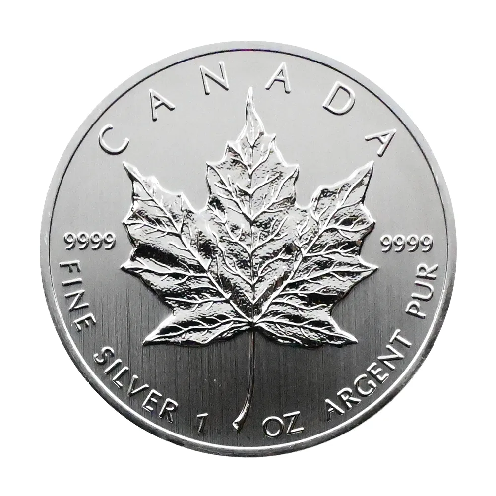 地金型2：4332 カナダ 2013 メイプルリーフ 5ドル 1オンス 銀貨 【1枚】 (コインケース付き)