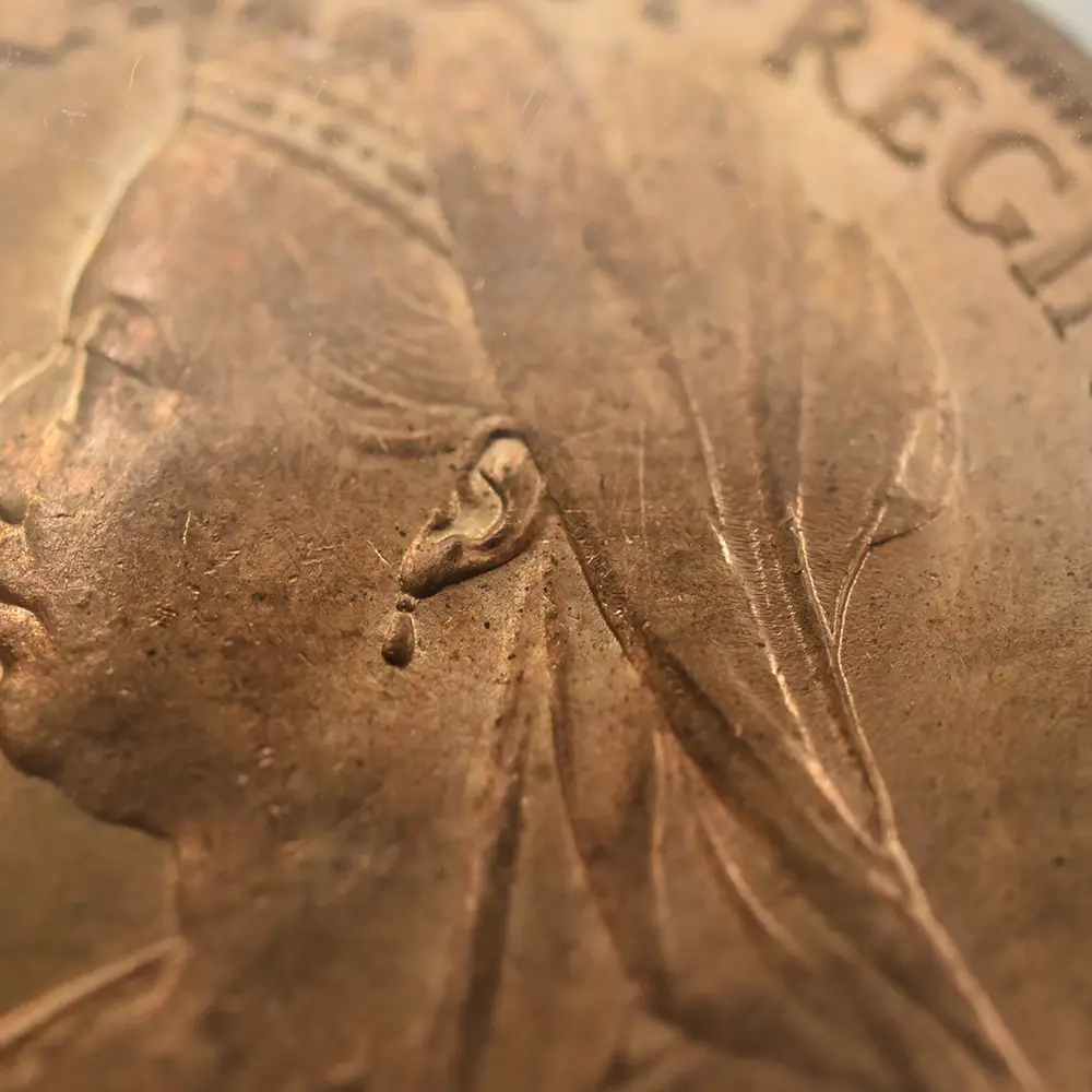 アンティークコイン8：4334 1898 ヴィクトリア女王 オールド（ヴェールド）ヘッド ブリタニア 1ペニー銅貨 PCGS MS64RB S-3961