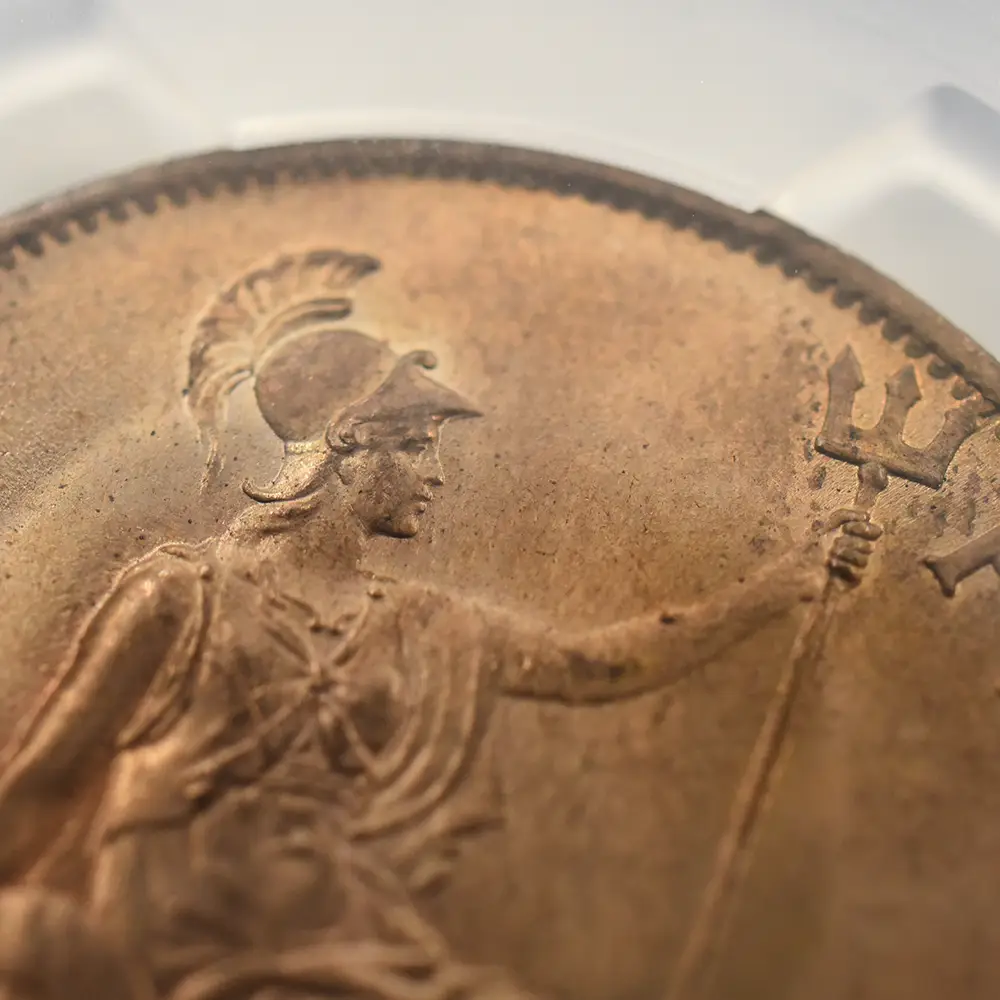 アンティークコイン10：4334 1898 ヴィクトリア女王 オールド（ヴェールド）ヘッド ブリタニア 1ペニー銅貨 PCGS MS64RB S-3961