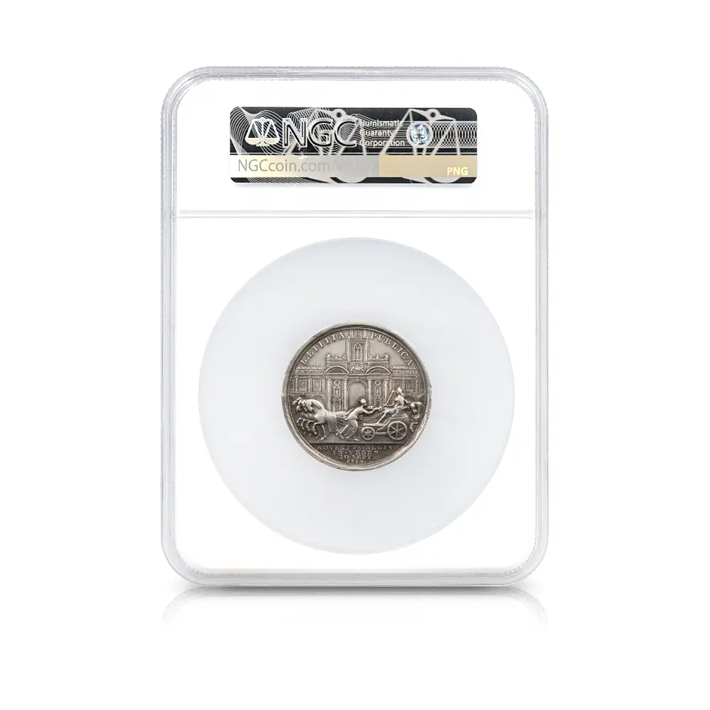 メダル5：6973 イギリス 1714 ジョージ1世 ロンドン入城記念 銀メダル NGC AU53
