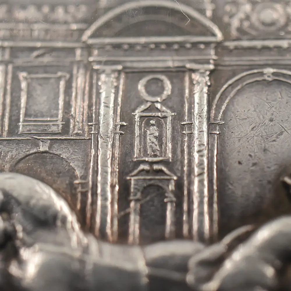 メダル10：6973 イギリス 1714 ジョージ1世 ロンドン入城記念 銀メダル NGC AU53